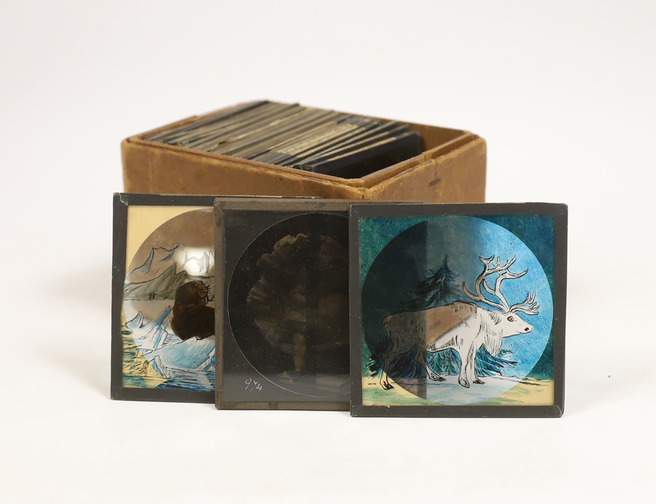 Thirty various Magic Lantern glass slides